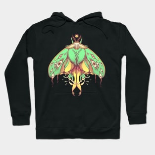 Green Luna Moth Art Hoodie